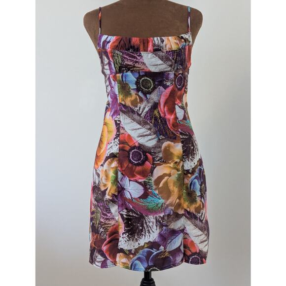 Urban Outfitters Babydoll Poppy Spaghetti Strap Floral Minidress w/ Side Slits S - Picture 2 of 9